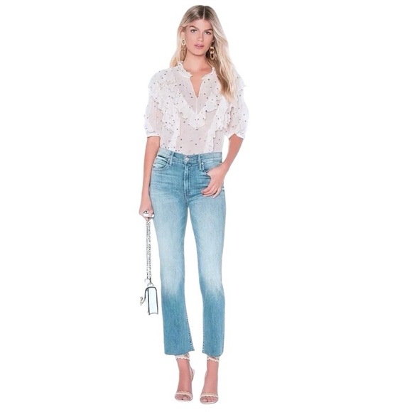 $425 Rebecca Taylor 100% Silk Top 2 XSmall Glitter Shimmering Dots Ruffled NWT - Picture 4 of 13